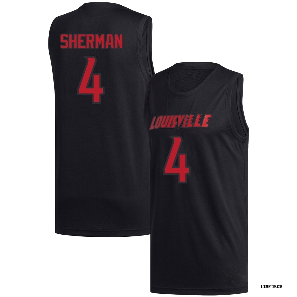 Men's Cole Sherman Louisville Cardinals Replica Basketball Jersey - Black