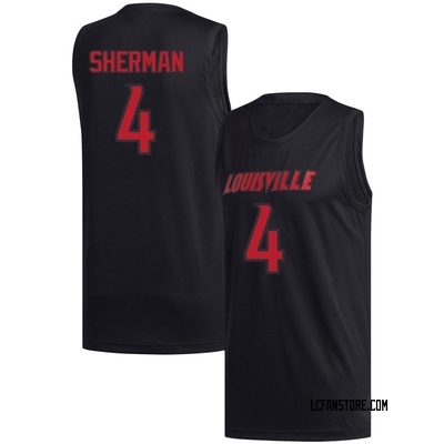 Men's Cole Sherman Louisville Cardinals Replica Basketball Jersey - Black