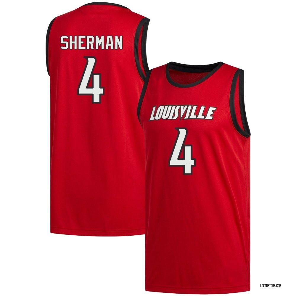 Men's Cole Sherman Louisville Cardinals Replica Basketball Jersey - Red
