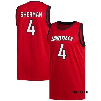 Men's Cole Sherman Louisville Cardinals Replica Basketball Jersey - Red