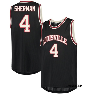 Men's Cole Sherman Louisville Cardinals Replica Hardwood Event Basketball Jersey - Black