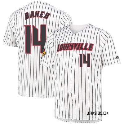 Men's George Baker Louisville Cardinals Replica Baseball Jersey - White