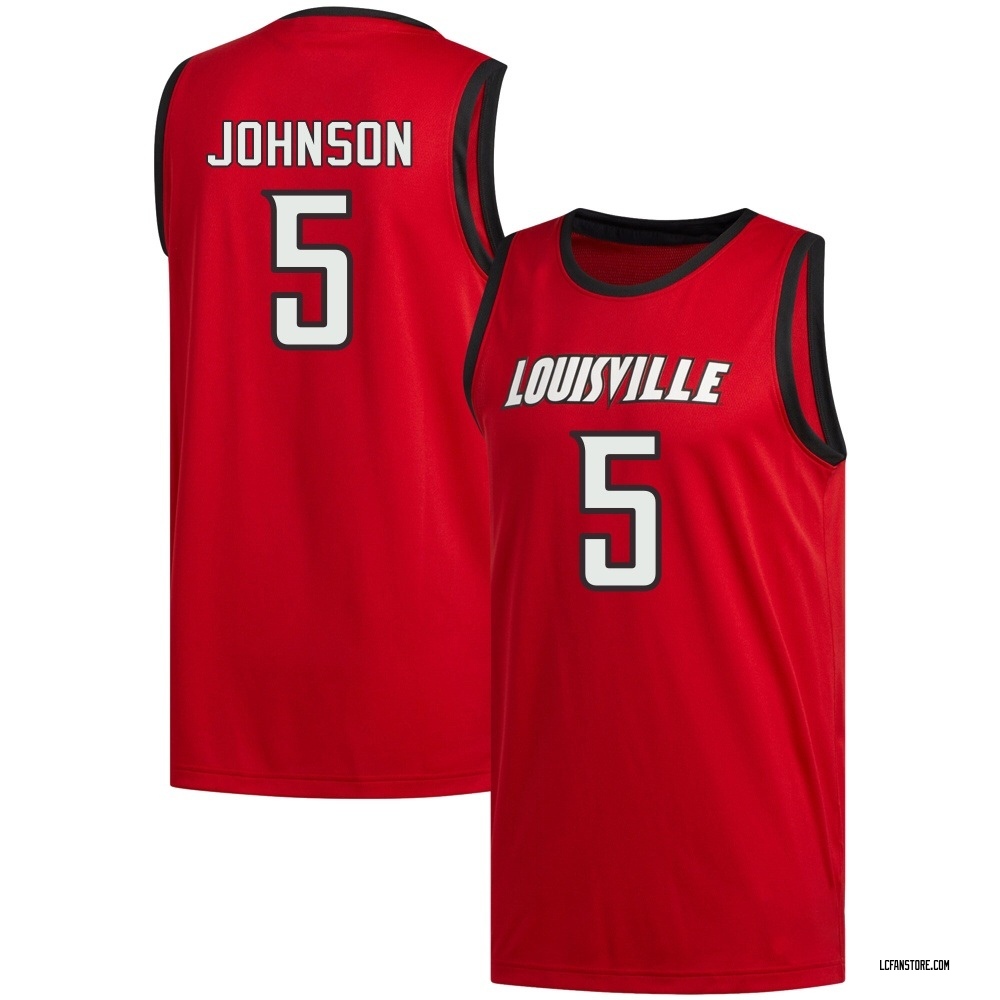 Men's London Johnson Louisville Cardinals Replica Basketball Jersey - Red