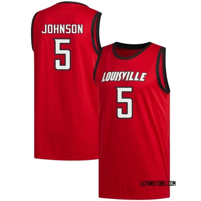 Men's London Johnson Louisville Cardinals Replica Basketball Jersey - Red