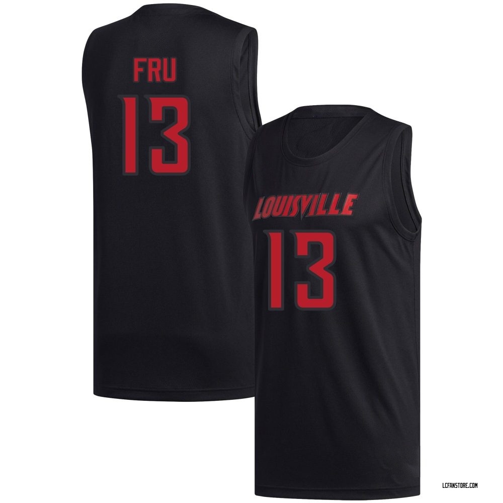 Men's Sananda Fru Louisville Cardinals Replica Basketball Jersey - Black