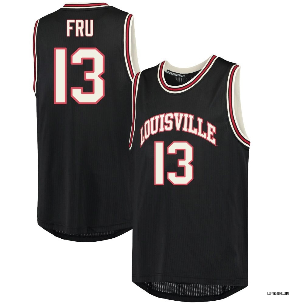 Men's Sananda Fru Louisville Cardinals Replica Hardwood Event Basketball Jersey - Black
