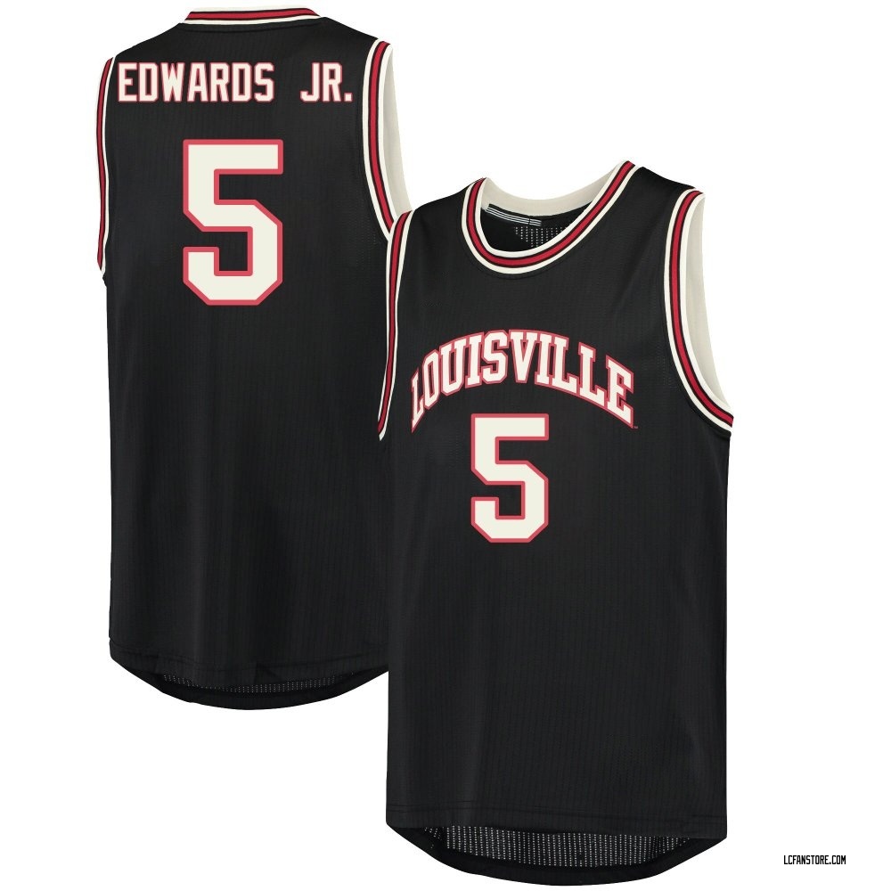 Men's Terrence Edwards Jr. Louisville Cardinals Replica Hardwood Event Basketball Jersey - Black