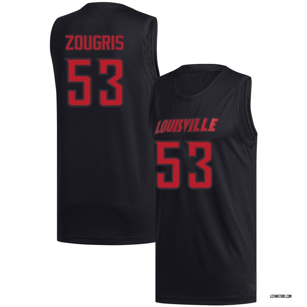 Men's Vangelis Zougris Louisville Cardinals Replica Basketball Jersey - Black