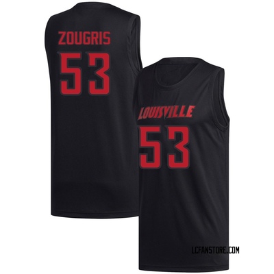 Men's Vangelis Zougris Louisville Cardinals Replica Basketball Jersey - Black
