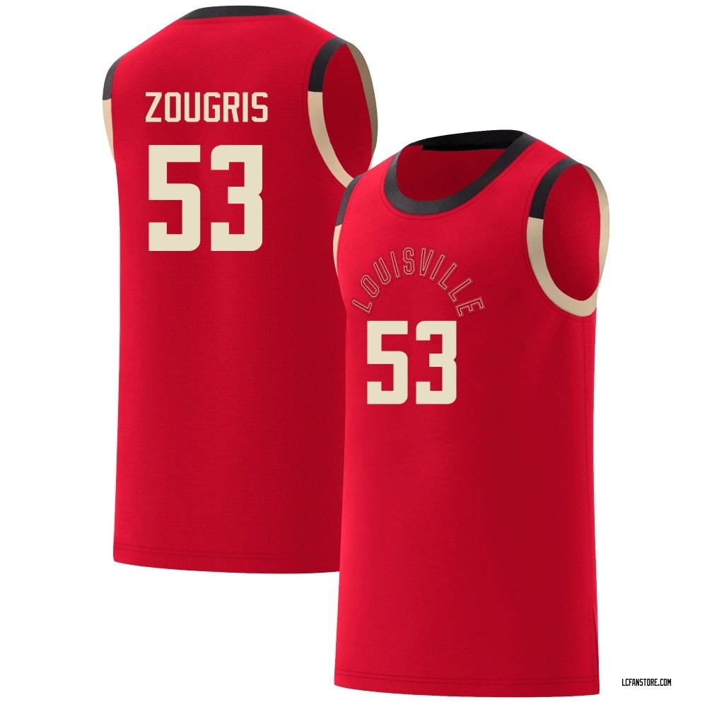 Men's Vangelis Zougris Louisville Cardinals Replica Red Celebrating Culture Basketball Jersey - Black