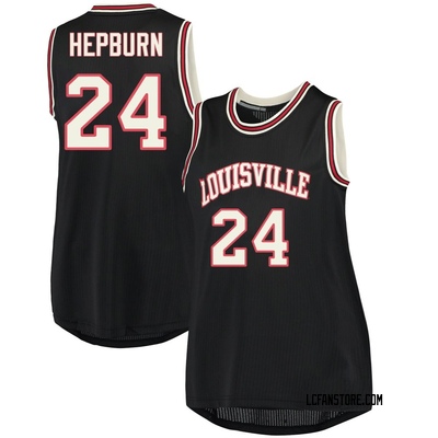 Women's Chucky Hepburn Louisville Cardinals Replica Hardwood Event Basketball Jersey - Black