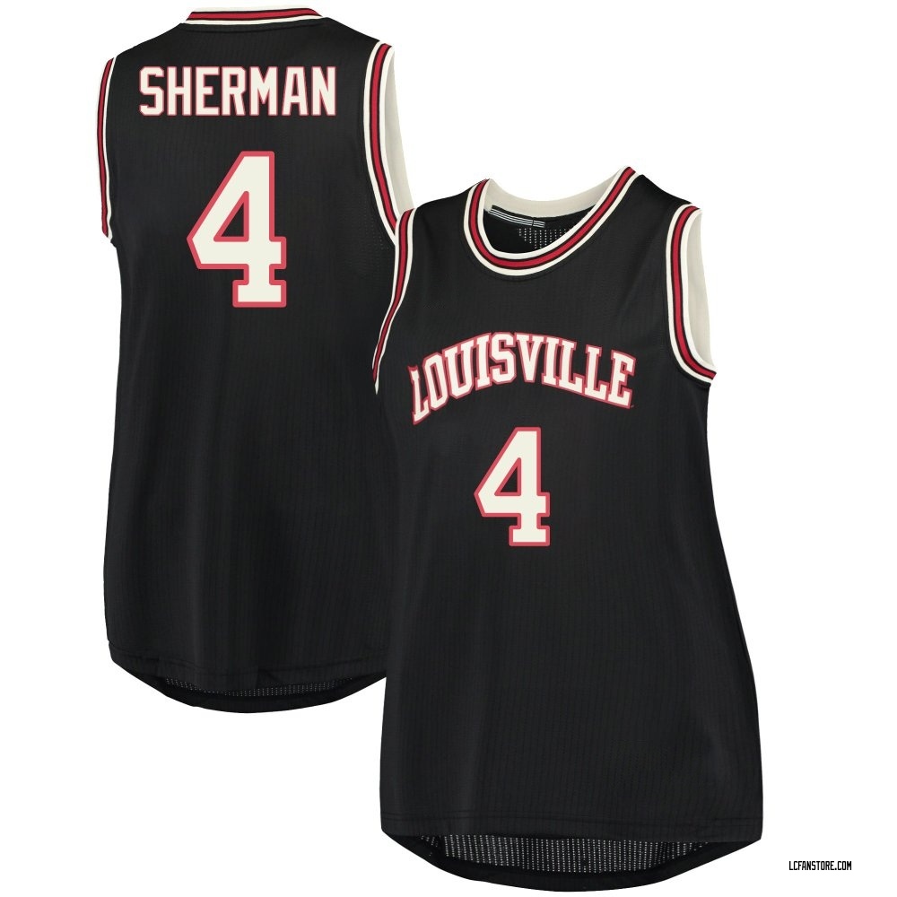 Women's Cole Sherman Louisville Cardinals Replica Hardwood Event Basketball Jersey - Black