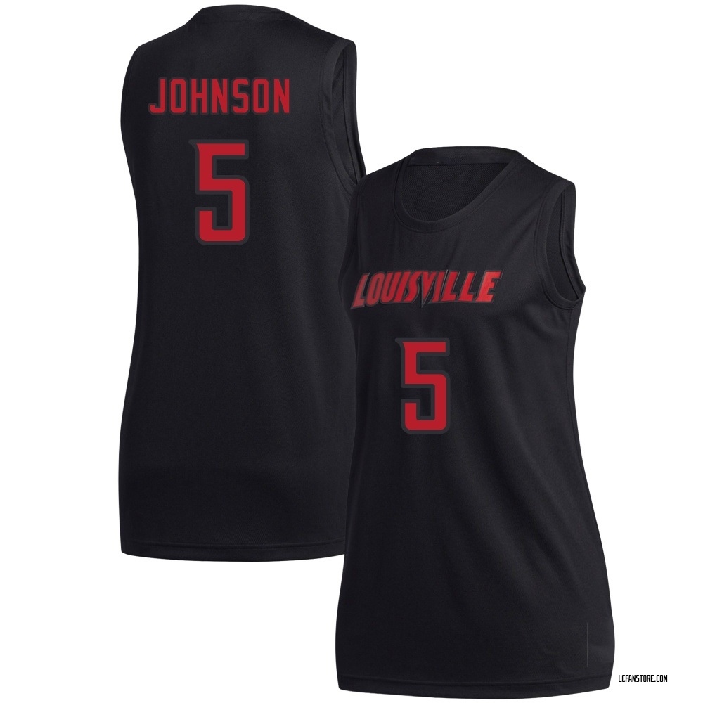 Women's London Johnson Louisville Cardinals Replica Basketball Jersey - Black
