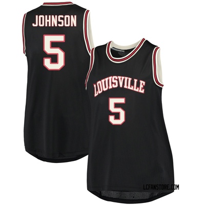 Women's London Johnson Louisville Cardinals Replica Hardwood Event Basketball Jersey - Black