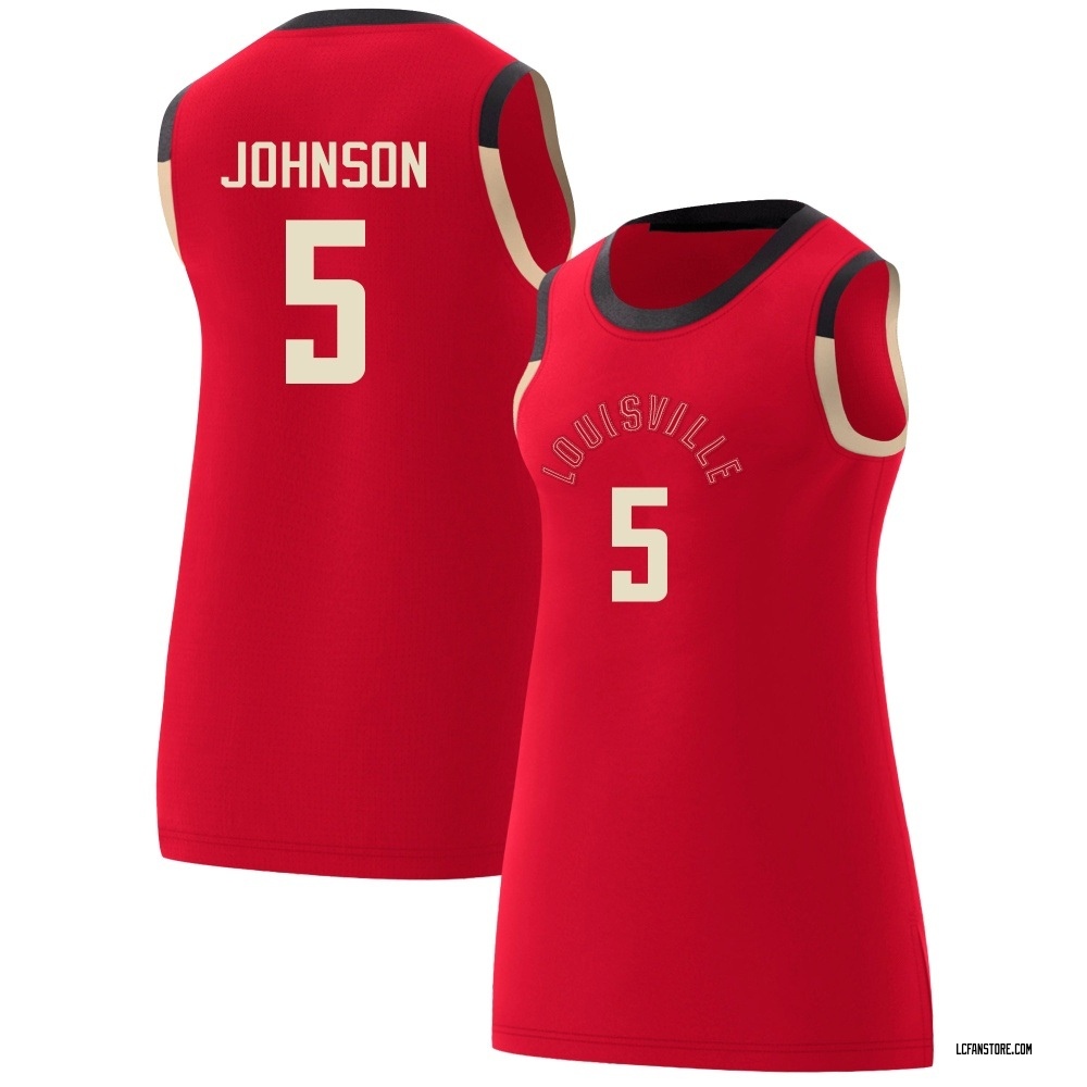 Women's London Johnson Louisville Cardinals Replica Red Celebrating Culture Basketball Jersey - Black