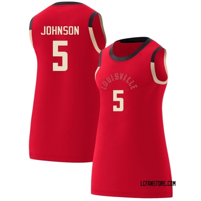Women's London Johnson Louisville Cardinals Replica Red Celebrating Culture Basketball Jersey - Black