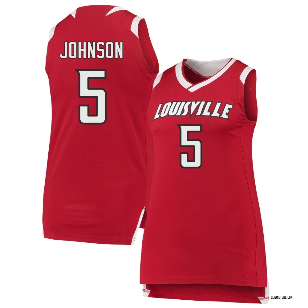 Women's London Johnson Louisville Cardinals Replica Red/ Chase Basketball Jersey - White