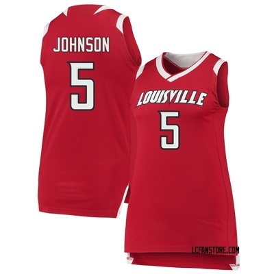 Women's London Johnson Louisville Cardinals Replica Red/ Chase Basketball Jersey - White