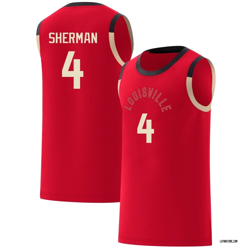 Youth Cole Sherman Louisville Cardinals Replica Red Celebrating Culture Basketball Jersey - Black
