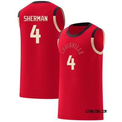 Youth Cole Sherman Louisville Cardinals Replica Red Celebrating Culture Basketball Jersey - Black