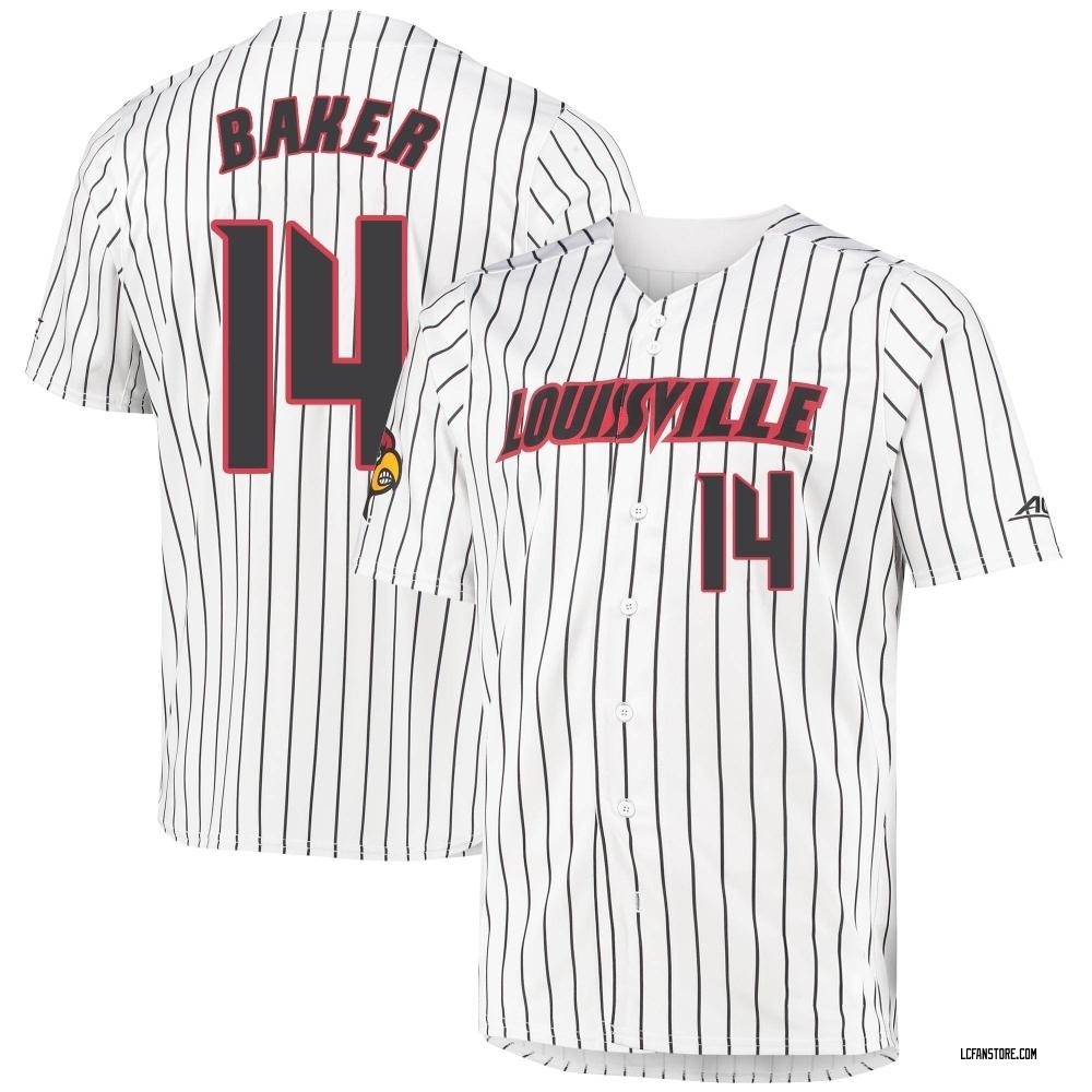 Youth George Baker Louisville Cardinals Replica Baseball Jersey - White