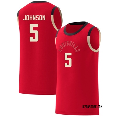 Youth London Johnson Louisville Cardinals Replica Red Celebrating Culture Basketball Jersey - Black