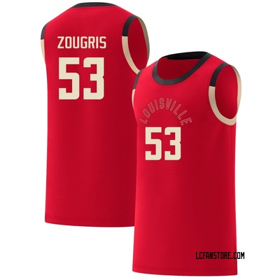 Youth Vangelis Zougris Louisville Cardinals Replica Red Celebrating Culture Basketball Jersey - Black